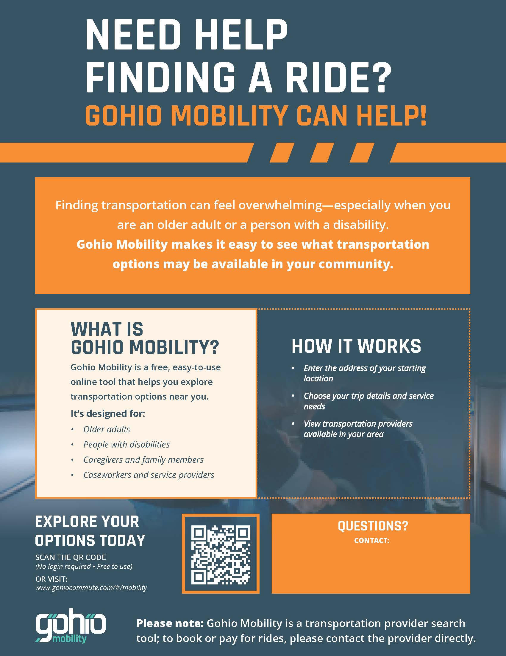 Gohio Mobility Flyer of Information