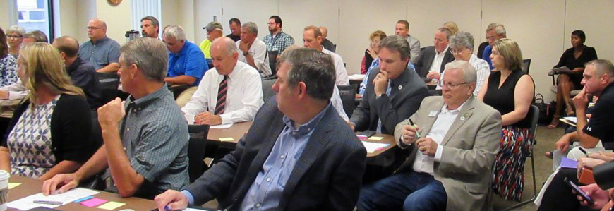 Group of people at a meeting