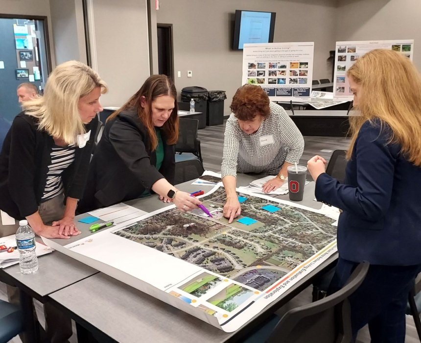 Workshop 4 Group reviewing map