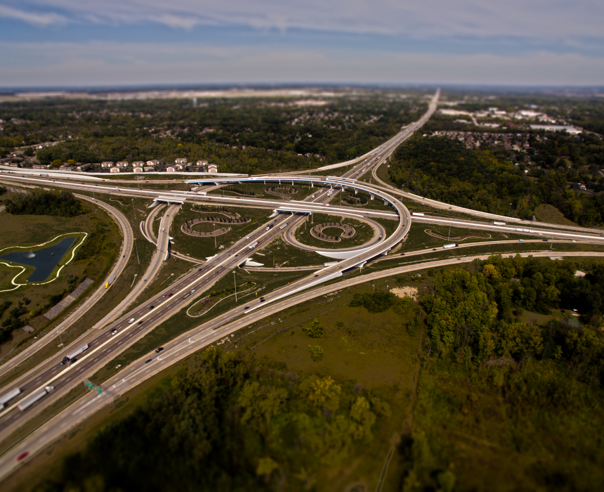 I-70 and I-75 Crossroads Drone Photo