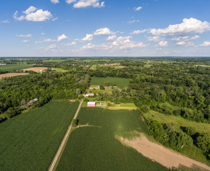 Rural Farm Drone Photo