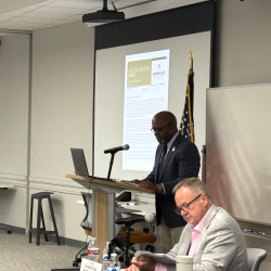 Brian Martin MVRPC Executive Director presenting at board meeting